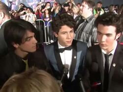 Walt Disney Pictures' Premiere of 'Jonas Brothers: The 3D Concert Experience' Stock Footage