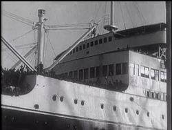 Italian Troopship arrives at Massawa. News Clip