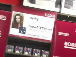 In-store Appearance by Sinead OÂ’Connor Signing Her New Religious-Themed 2-Disc Album 'Theology' Stock Footage