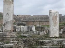 Temple of Apollo, Pamukkale (Hierapolis), Turkey Stock Footage