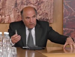 HD DOLLY: Senior Manager Reviewing Business Plans Stock Footage