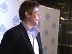 Benicio Del Toro at the Stones in Exile Photocall: Cannes Film Festival Stock Footage