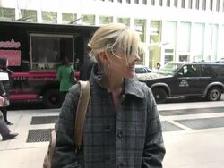 Dido walking into SiriusXM Radio talks about various subjects and signs for fans in New York, NY, on 3/26/13. (Getty Images Entertainment Video) Stock Footage