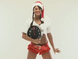 HD 720p30: Sexy Mrs. Santa Stock Footage