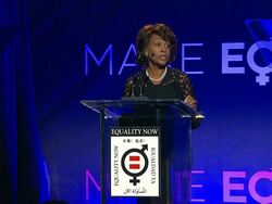SPEECH - Congresswoman Maxine Waters at Equality Now's "Make Equality Reality" Event Stock Footage