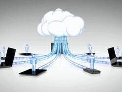 Cloud Computing with Mobile Devices Stock Footage