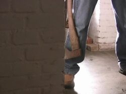 Alone in the cellar/basement... Stock Footage