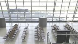 Passenger departure in the airport Stock Footage