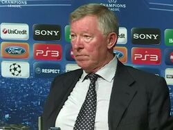 Manchester United manager Sir Alex Ferguson Stock Footage