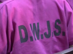 DWJS On Female Inmates Shirt Stock Footage