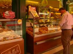 Pan Right Shot Vienna Nordsee Market Wien Austria Stock Footage
