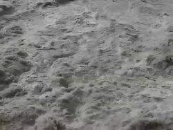 MS Shot of Meltwater river gushing / Kangerlussuaq, Greenland, Greenland Stock Footage