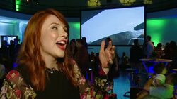 INTERVIEW - Bryce Dallas Howard at the DreamWorks Animation's Dinotrux Launch Event Stock Footage