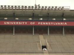 ATMOSPHERE - University of Pennsylvania football stadium Stock Footage