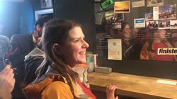 Jo Swinson visits surfing business in St Agnes, Cornwall News Clip