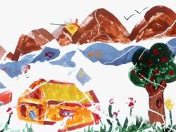 Glass painting breaking  Stock Footage