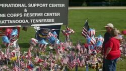 Chattanooga Memorial Continues after the Shooting Stock Footage