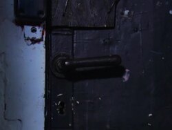 Spooky Old Door Opening Stock Footage