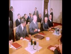 LIB 21/07/73  USSR PRESIDENT PODGORNY IN TALKS WITH BULGARIAN PRESIDENT JIVKOV News Clip