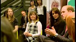 William and Kate meeting young people News Clip