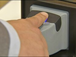 Biometric Technology Exhibition in London, England Stock Footage