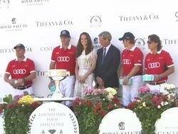 Catherine, Duchess of Cambridge at the Tiffany & Co. Sponsors The Foundation Polo Challenge at Santa Barbara CA. (Footage by WireImage Video/Getty Images Entertainment Video) Stock Footage
