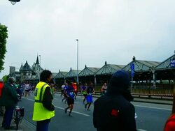 Marathon city runners Stock Footage