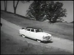 1954 Nash TV commercial: Nash Rambler 4-door Stock Footage