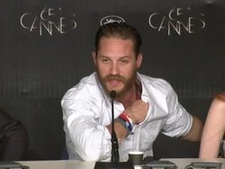 INTERVIEW: Tom Hardy on movies he hasn't seen, his role being compared to the gangster characters in these films at Lawless Press Conference: 65th Cannes Film Festival at Palais des Festivals on May 19, 2012 in Cannes, France (Footage by WireImage Video/Ge Stock Footage