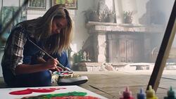 Young female artist Stock Footage