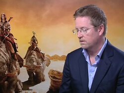 INTERVIEW: Andrew Stanton the influence of the book at John Carter Interviews at Corinthia Hotel London on March 2, 2012 in London, England. Stock Footage