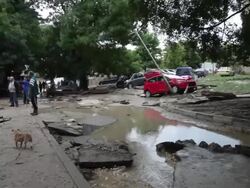 Varna flood aftermath Stock Footage