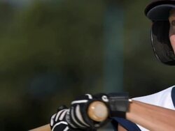 HD Super Slow-Mo: Female Softball Batter In Action Stock Footage