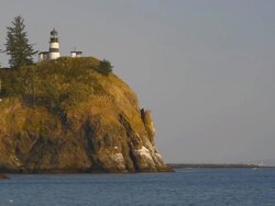 HD Lighthouse on Washington coast Stock Footage