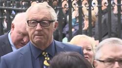 Chris Tarrant, Heston Blumenthal, Jimmy Carr at A Service of Thanksgiving for the Life and Work of Sir Terry Wogan Stock Footage