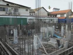 WS PAN construction site / Vientiane, Laos Stock Footage