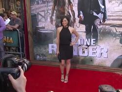 Lana Parrilla at "The Lone Ranger" Los Angeles Pre Stock Footage