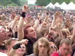 M/S EXT Concert Crowd Day Stock Footage