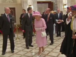 Queen & Prince Philip at Al Alam Palace News Clip