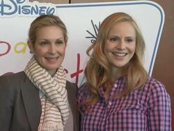 Kelly Rutherford and Rosie Pope at the Disney Baby Einstein & Kelly Rutherford Launch the Baby Einstein Discovery Kits Stock Footage