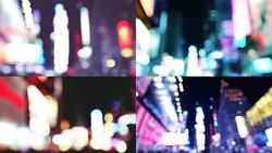 multi screen of times square Stock Footage
