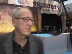 INTERVIEW Geoffrey Rush on filming, not being sad when it wraps and more at the Pirates of the Caribbean - On Stranger Tides UK Premiere at London England. (Footage by WireImage Video/GettyImages) Stock Footage