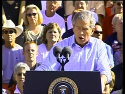 Latest election rallies by Bush and Kerry News Clip