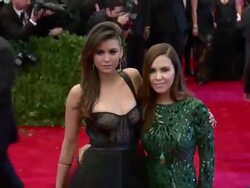 Nina Dobrev at "PUNK: Chaos To Couture" Costume Institute Gala Stock Footage