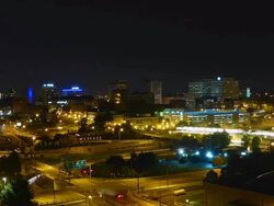 Downtown Knoxville Tennessee night time lapse Stock Footage