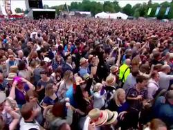 W/S EXT Concert Crowd Festival Day Stock Footage