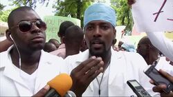 Haitian doctors protest as strike continues News Clip