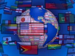 (Loop) Many Flags Around the World Stock Footage