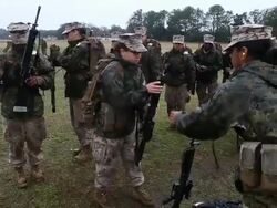 Women Attend Marine Boot Camp At Parris Island, South Carolina Stock Footage