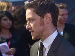 INTERVIEW - James McAvoy on how he initially wasn't keen as his son had recently been born, how hard it was to be in character and playing Frankenstein at 'The Disappearance of Eleanor Rigby' Red Carpet Stock Footage